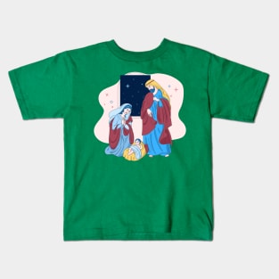 Nativity Scene Illustration Kids T-Shirt